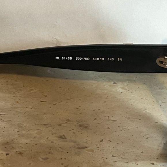 Ralph Lauren Glossy Black Round Sunglasses - Picture 9 of 9